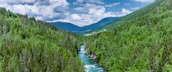 Wall Mural - Fluss Soja in Norwegen