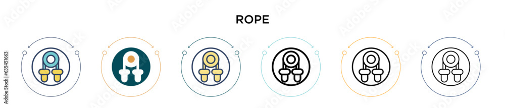 Writing Cycle Icon Writing Rope Rope icon in filled, thin line, outline and stroke style. Vector ...