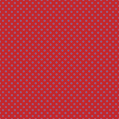 Wall Mural - Seamless blue polka dot pattern on red background