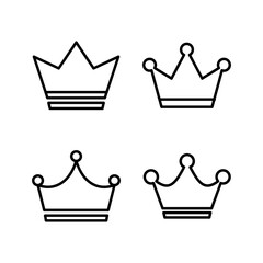 Wall Mural - Crown Icon vector. Crown symbol for web site design,