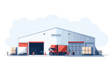 Fototapeta Big Ben - Warehouse vector flat minimalistic isolated illustration