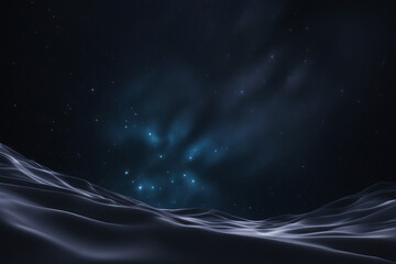 Wall Mural - 3d art concept of dark matter propagation in the space of space and stars