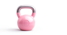 3d Pink Kettlebell Isolated On White Background