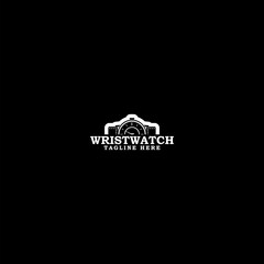 Wall Mural - Watches frame logo design template icon isolated on dark background