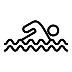 Wall Mural - swim icon on transparent background