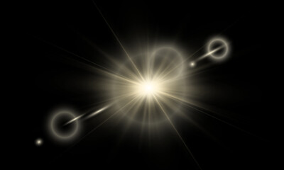 Wall Mural - lens flare sunlight light effect on transparent. stock vector illustration. available as png with tr