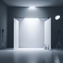 empty room with spotlights