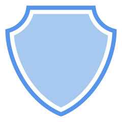 Shield icon in png. Blue shield badge. Shield emblem in png. Security badge in flat.