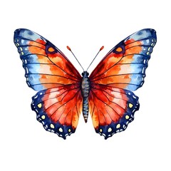 Wall Mural - Colorful butterfly isolated on white background