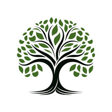 Tree Logo, Tree Of Life Icon On White Background. Vector Illustration
