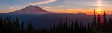Crystal Mountain Resort Views Of Cascades Mt Rainier Adams Sunset Haze