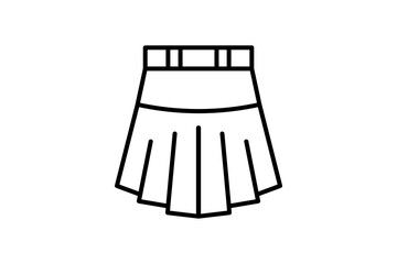 Wall Mural - Skirt Icon. Icon related to clothes. line icon style. Simple vector design editable