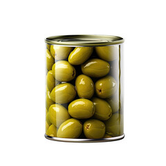 Sticker - Canned olives isolated on transparent background clipping path included