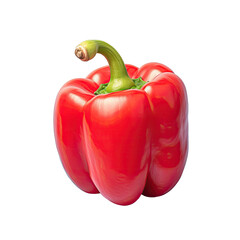 Wall Mural - Fresh red bell pepper on transparent background