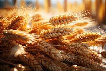 Cereal Elysium: Documenting Close-Ups of Grains Basking in the Splendor of Golden Sunlight
