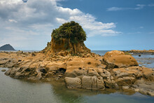 Heping Island Park, A Park With Forming Rocks With Special Shapes From Strong Wind Erode The Coastal Area Over The Years
