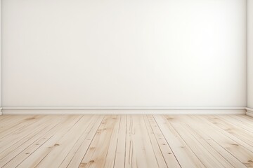 Indoor space featuring wooden floor and blank white wall