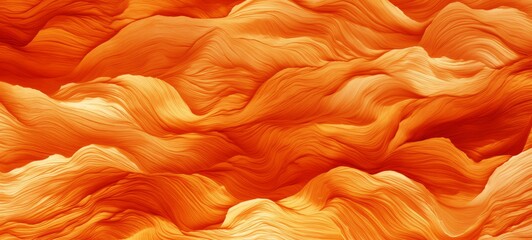 Aufkleber - Abstract organic orange color waving lines texture background banner illustration wallpaper backdrop for webdesign (Generative Ai)
