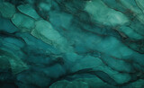 Fototapeta Konie - Abstract background of blue and green acrylic paint in waves.