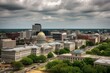 View of Jackson, Mississippi's skyline with state capitol building. Generative AI