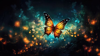 Poster - Shimmering butterfly.