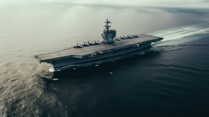 aircraft carrier ship in the ocean