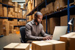 © Andrii  - Diverse Business Owner: Managing Inventory with Technology