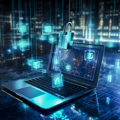 data protection and cyber security on internet server network with secure login to protect privacy f
