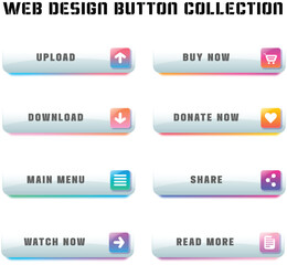 Wall Mural - buttons for web design