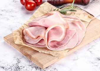 Poster - slices of natural organic ham