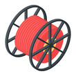 An isometric icon of cable roll 
