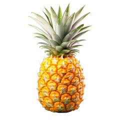 Sticker - Fresh pineapple on transparent background used in tropical food designs