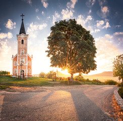 Wall Mural - Famous Lengyel Chapel in Hegymagas, Hungary