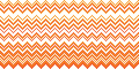 Fototapete - Vector zigzag, chevron, pixel ethnic. For textile, pillow, cloth, background, packaging, notepad, cup, wallpaper. Seamless vector.