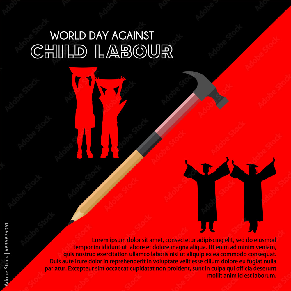 World Day Against Child Labour Stock Vector | Adobe Stock