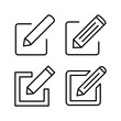 © zo3listic - Edit icon vector. edit document sign and symbol. pencil
