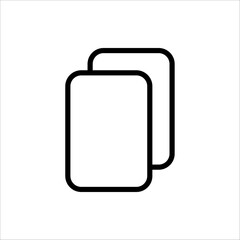 Copy or duplicate file icon in line style design for website design, app, UI. vector illustration on white background