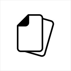 Copy or duplicate file icon in line style design for website design, app, UI. vector illustration on white background