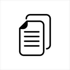 Copy or duplicate file icon in line style design for website design, app, UI. vector illustration on white background