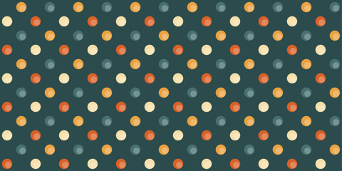 Poster - Colorful and stylish polka dots. For pillow, cloth, background, packaging, wallpaper. Seamless vector.