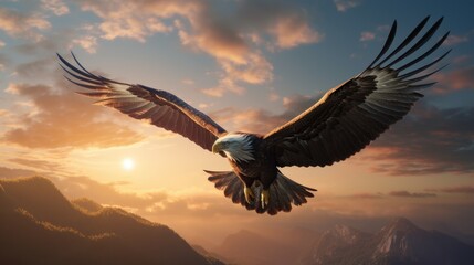  eagle flight  in the sky