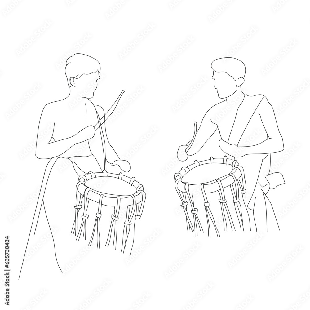 Onam Chenda Melam Stock Vector | Adobe Stock