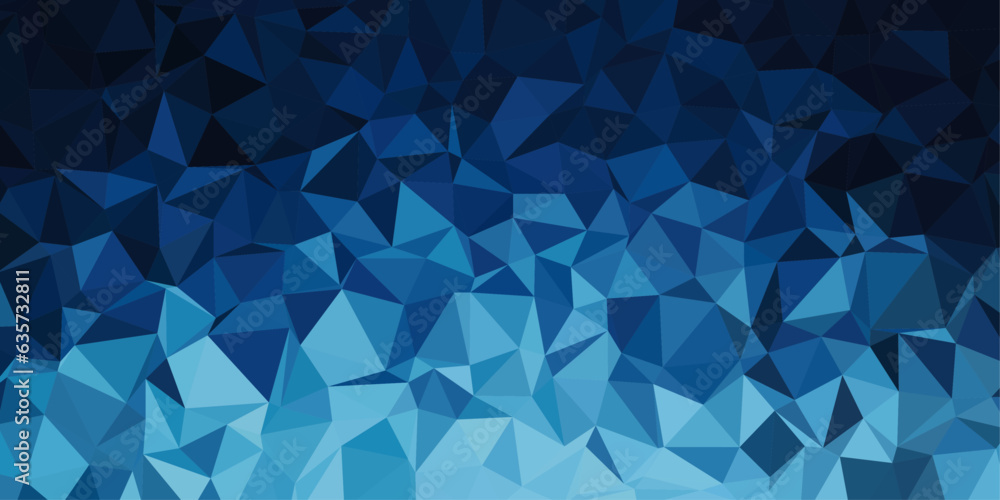 dark blue low poly abstract background Stock Vector | Adobe Stock