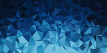 Dark Blue Low Poly Abstract Background