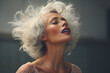 © Sergio - Elderly beautiful sensual woman getting sexual pleasure, orgasm. Sex and senior people, femininity and love concept