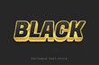 © Abdul Majid - Black 3d text effect, gold style font
