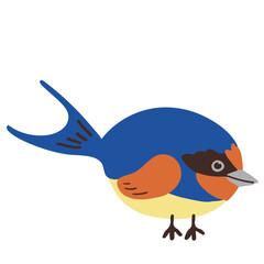 Poster - Swallow bird flat illustration