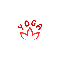 Sticker - Yoga Lotus flower icon isolated on transparent background