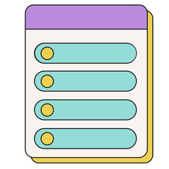 Multiple choice vote line filled illustration