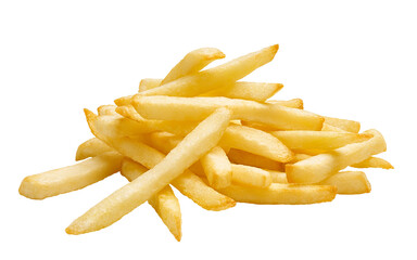 Wall Mural - Pile of french fries isolated